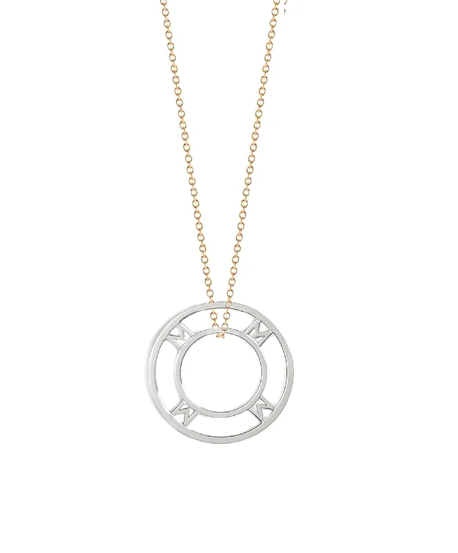 Ladies necklaces expressionist designs-Atlas Initial Token Necklace